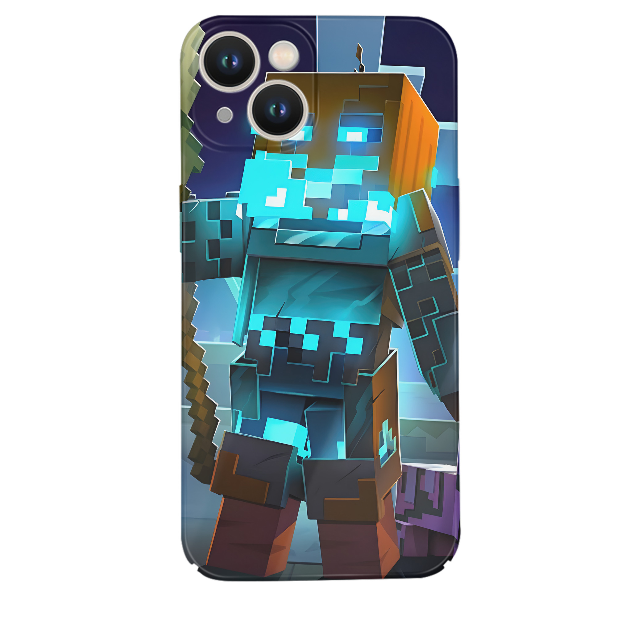 （画像用） マインクラフト ブロックの世界 Minecraft MC Block world 【iPhone 14シリーズ対応】ハードケース